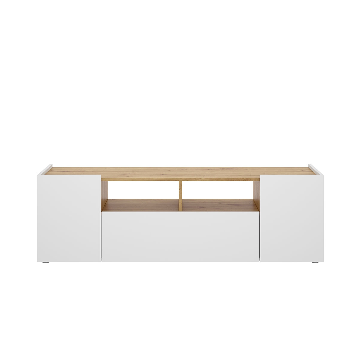 Isola Blanc+Meuble TV Nordique 43,8 x 141,7 x 34,7