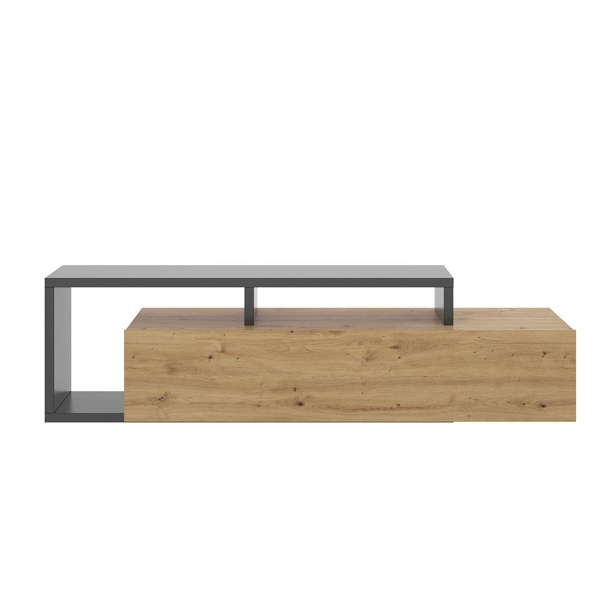 Mueble Bajo Tv  Kram Grafito+Nordic 46,8x165x40
