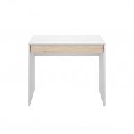 Tok Table de Bureau 1 Tiroir Blanc/Naturel 74.2x89.5x49.8