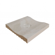 205 Pietro White Channel 24.4x24.4x2.4 (Box 1 piece)