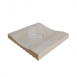 205 Pietro White Channel 24.4x24.4x2.4 (Box 1 piece)