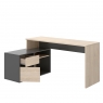 "L" Rox Desk Natural / Grafite 75x139x92 -2