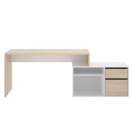 Dekit Rox Desk "L" Natural/ Branco 75x139x92 03K3228632