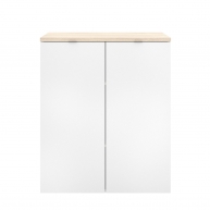 Rox Armoire Basse 2 portes Naturel/B. Brillant 96x79x40