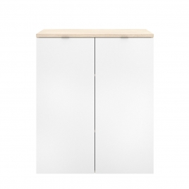 Rox Low Cabinet 2 Türen Natur/B. Glanz 96x79x40