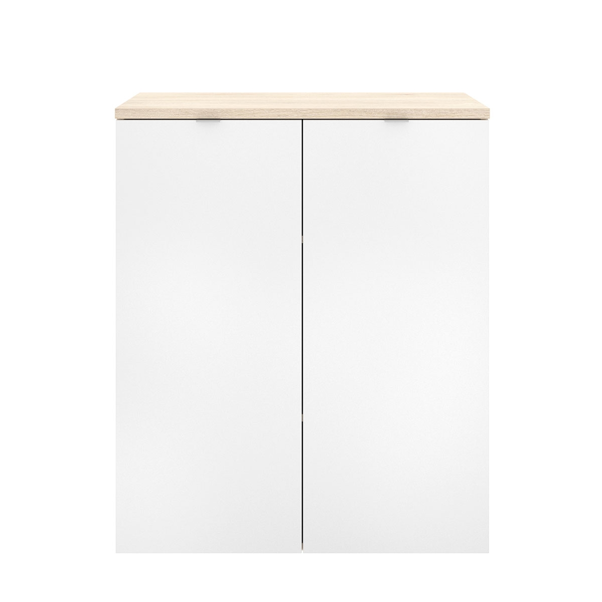 Rox Low Cabinet 2 doors Natural/B. Gloss 96x79x40