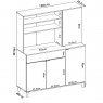 Mesures du Wok Mobilier d’Appoint Blanc / Naturel