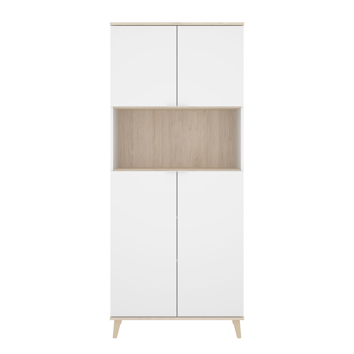 Mueble Auxiliar Wok Blanco/Natural - 2