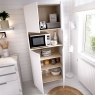 Ambiance avec Wok Mobilier d’appoint Blanc/Naturel