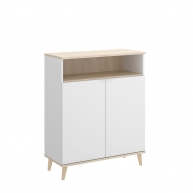 Meubles d’appoint wok blanc naturel