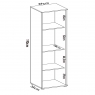 Mesures de l’armoire polyvalente Fit 1 porte naturel - 2