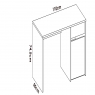 Maße des Bali-Schreibtischtischs 1caj+1p Weiß 74,2x110,3x50,2