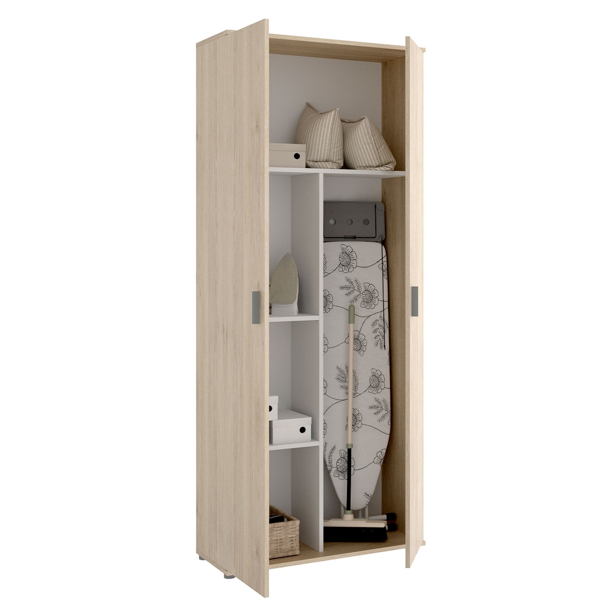 Multipurpose Fit 2 Türen Besenschrank Naturschrank - 2