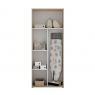 Multipurpose Fit 2 portes Balai Placard Naturel - 3