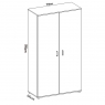 Medidas de Armario Multiusos Fit 2 Puertas Escobero Natural