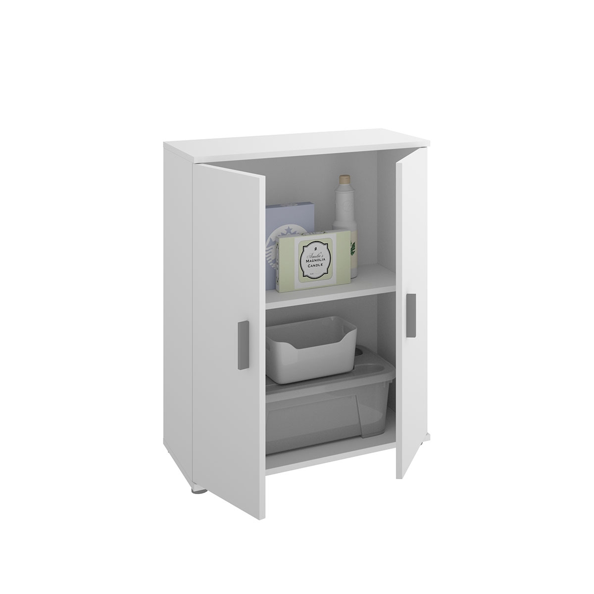 Low Fit 2 Portes Meubles Blancs - 2