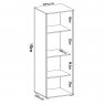 Mesures de l’armoire polyvalente Fit 1 porte blanc - 2