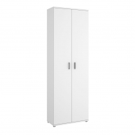 Multipurpose Fit Cabinet 6 Shelves + 2 Doors White