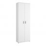 Armoire polyvalente 6 étagères + 2 portes Blanc