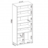 Dimensions de l’armoire polyvalente Fit 6 étagères + 2 portes Blanc - 2