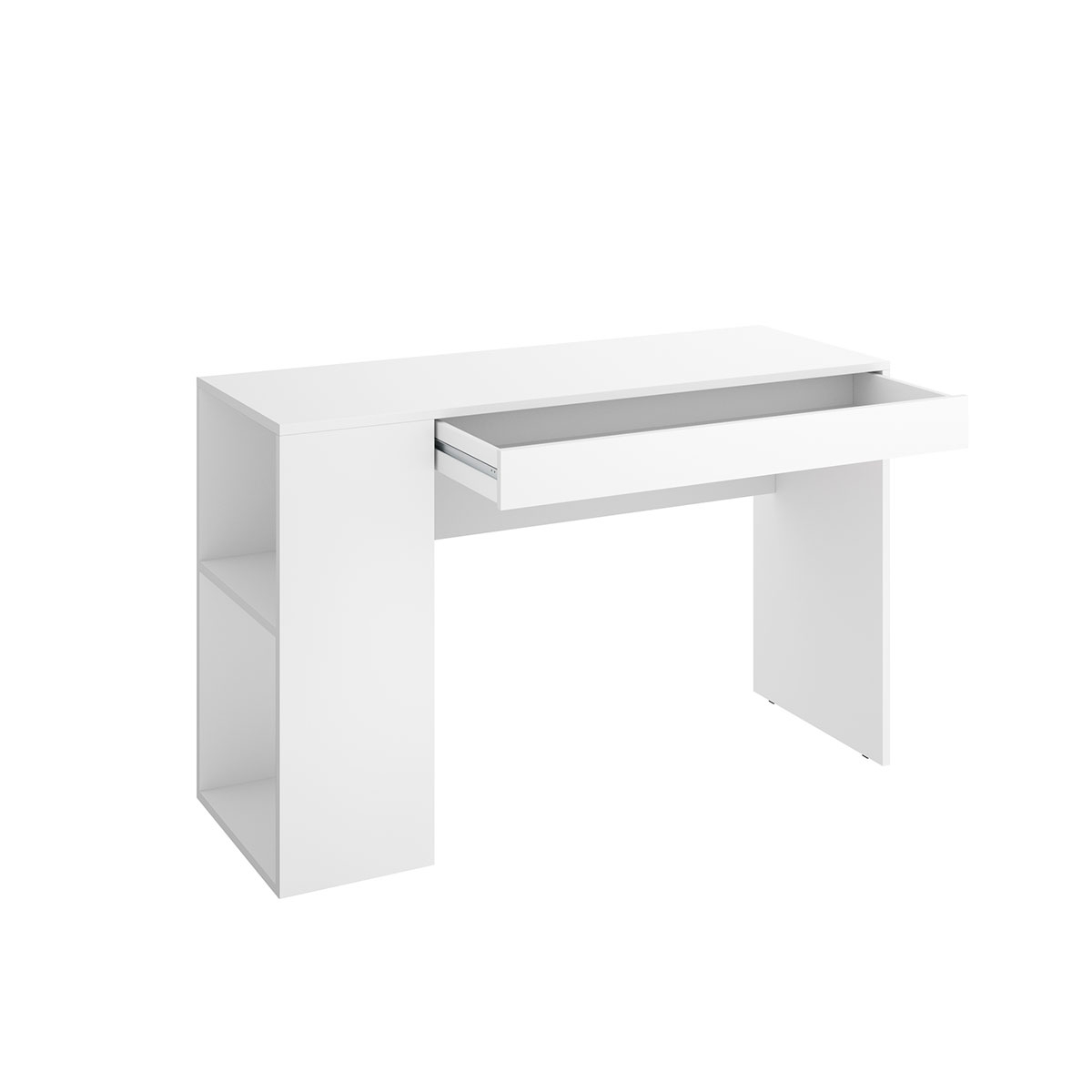 Escritorio Teo con Estante y 1 Cajón Blanco 74x115x50 -2