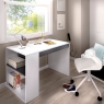 Sala Teo Desk com Prateleira e 1 Gaveta Branco/Grafite 74x115x50