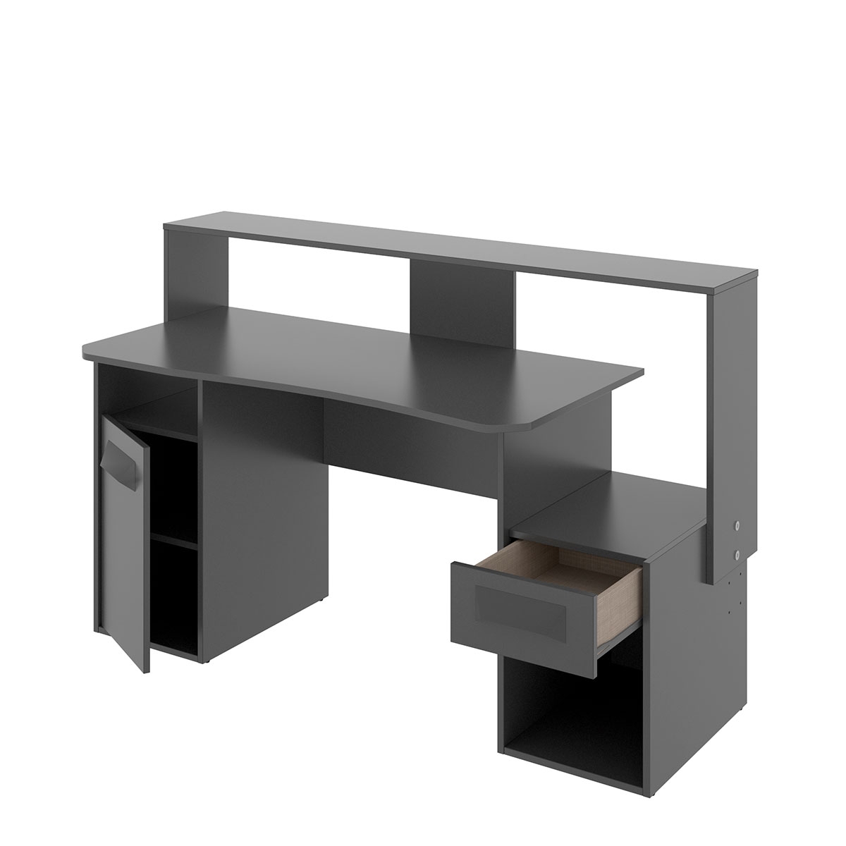 Escritorio Gaming Fosk Grafito 85-98x154x62-69 -2