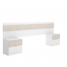 Bianca Headboard + 2 Drawer Bedside Tables White/Slatted