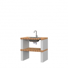 Simple countertop with sink and faucet Ericeira Yellow