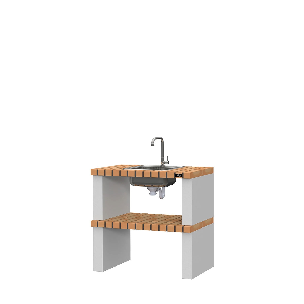 Simple countertop with sink and faucet Ericeira Yellow