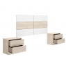Astra Headboard + 2 2 Drawer Bedside Tables White/Natural - 2