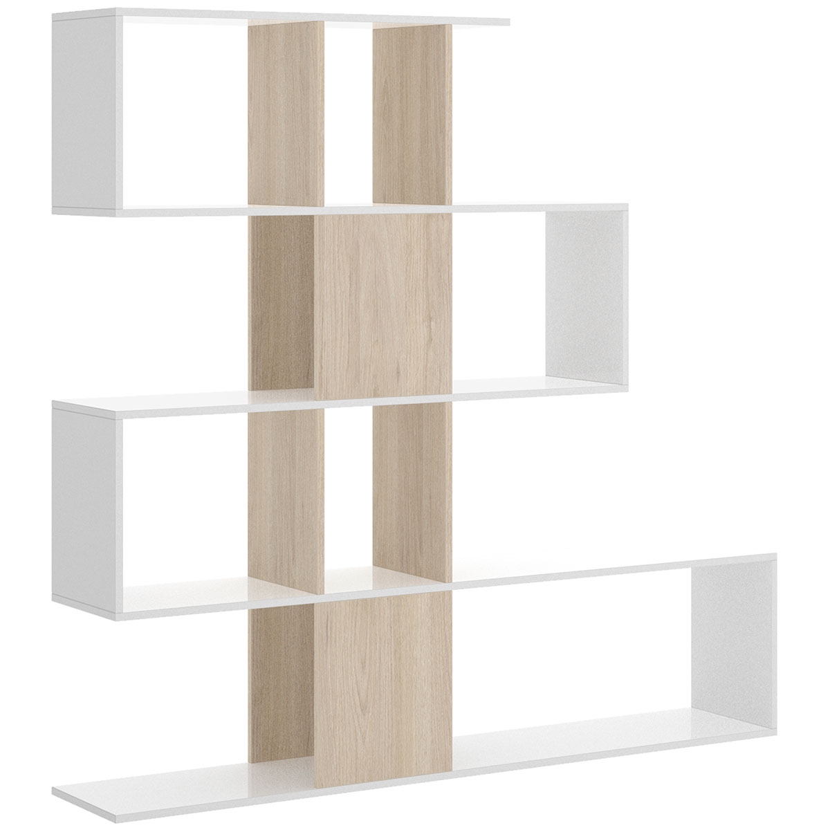 Estantería Funk B. Brillo/Natural 145x145x29