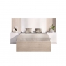 Loma Headboard + 2 Bedside Tables with 2 Drawers + Bed Hoop 135/140x190 White/Striped/Natural - 3