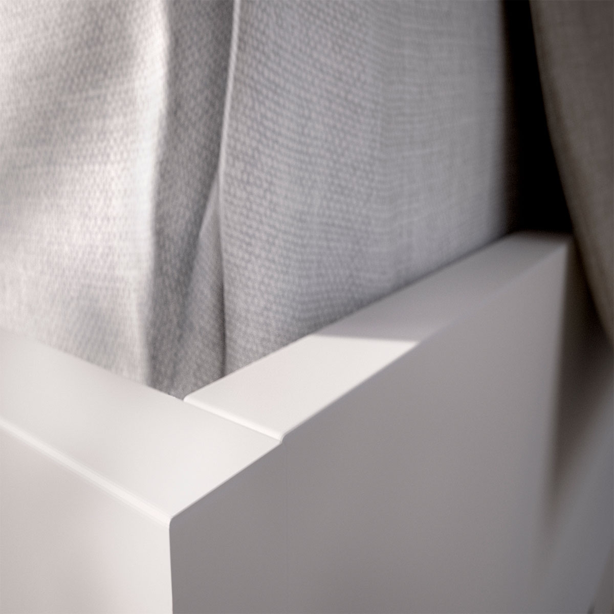 Ambiente con Cama Lago A1 135/140x190 Blanco - 2