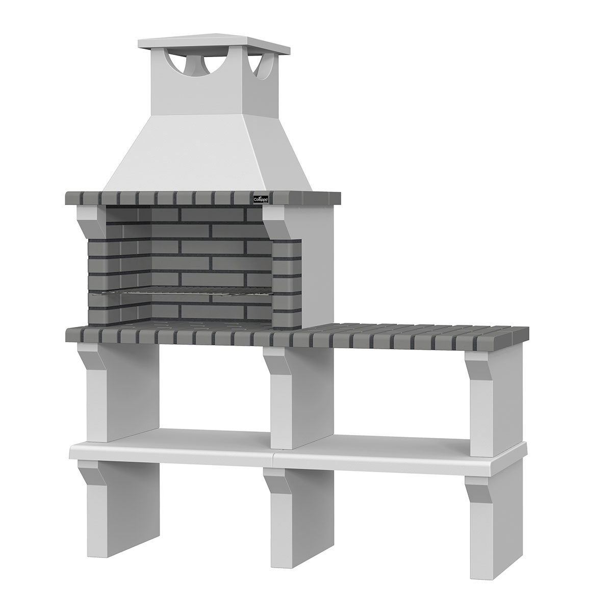 Günstiger Grill mit Arbeitsplatte Vagos ECO Gray