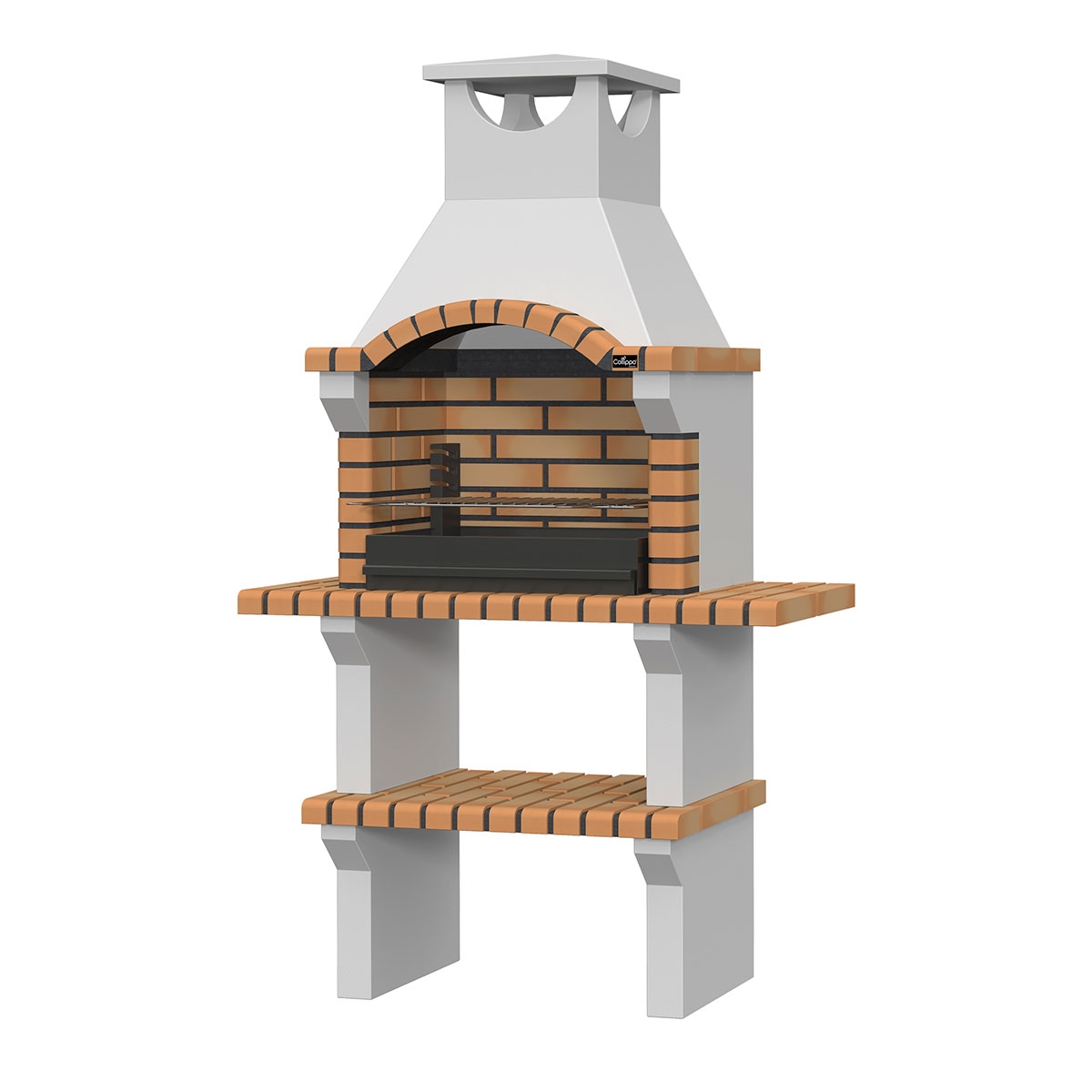 Barbecue with mini countertop Vagos Curva Yellow