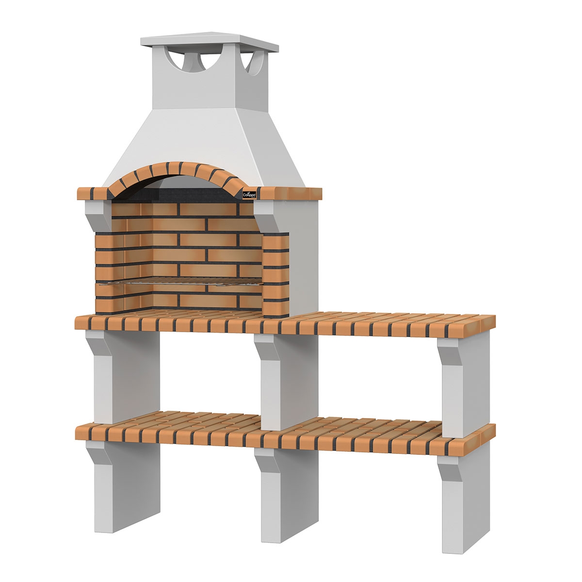 Grill mit Arbeitsplatte Vagos Curva Yellow