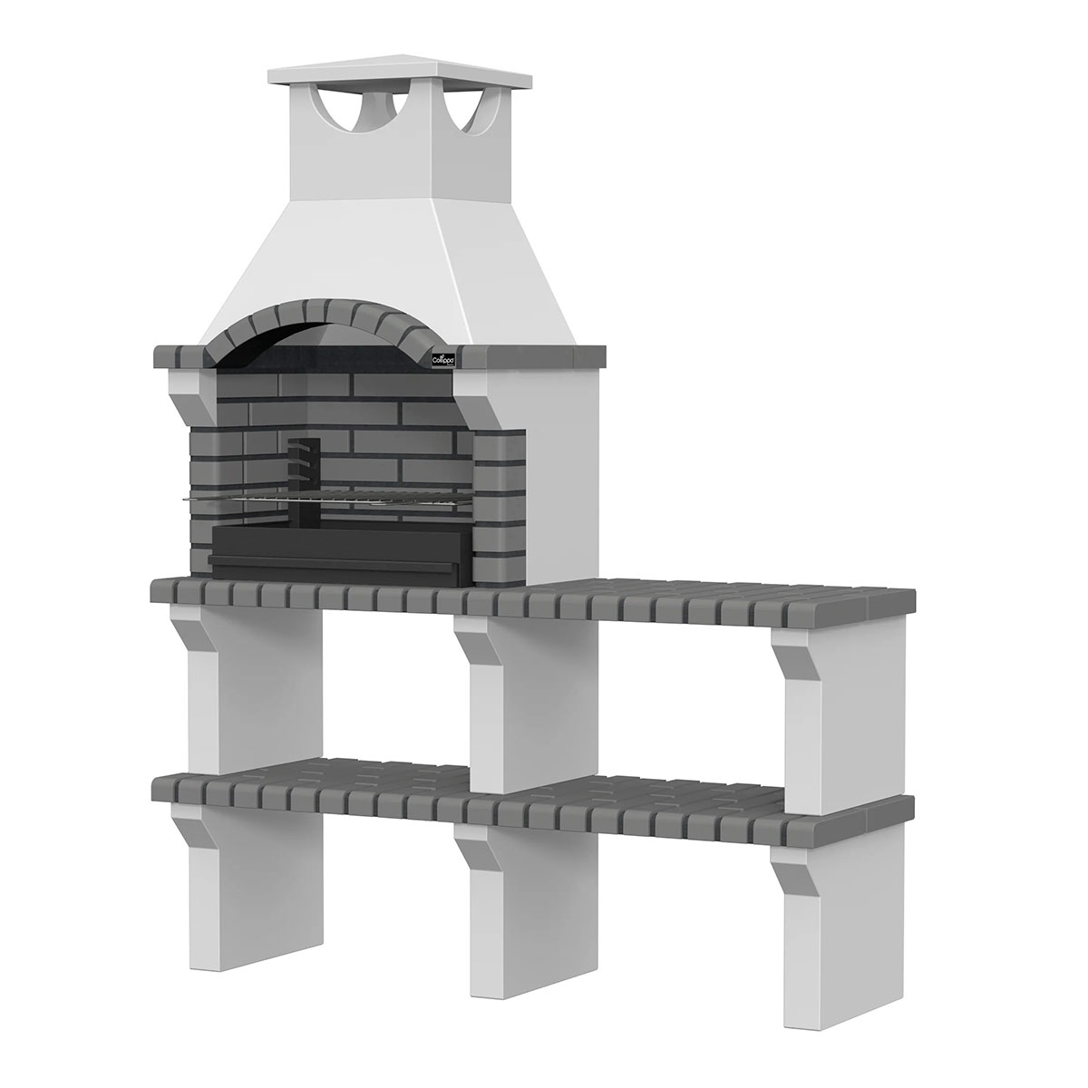 Barbecue with countertop Vagos Curva Gray