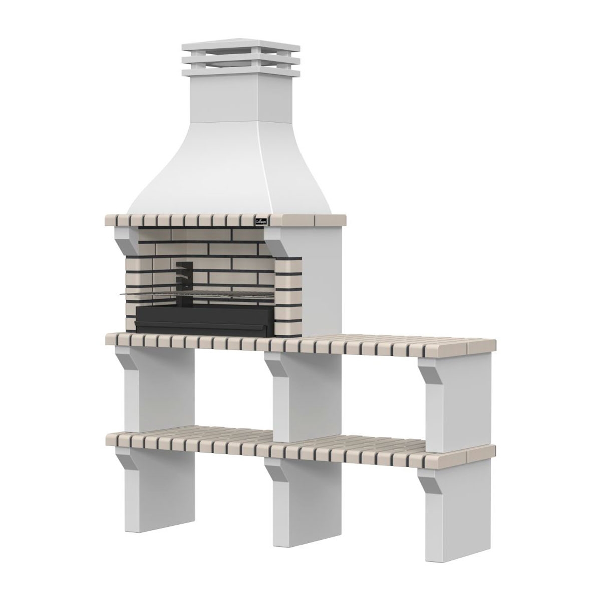 Churrasqueira com Bancada Faro Branco