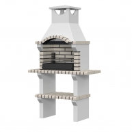 Churrasqueira com mini bancada Vagos Curva Branco