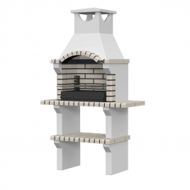 Grill mit Mini-Arbeitsplatte Vagos Curva White