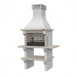 Seia Barbecue blanc avec mini comptoirs