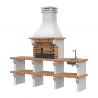 Barbecue with 2 Benches, Sink and Seia Yellow Tap