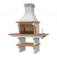 Barbecue with mini XL countertops, sink and Seia Yellow faucet