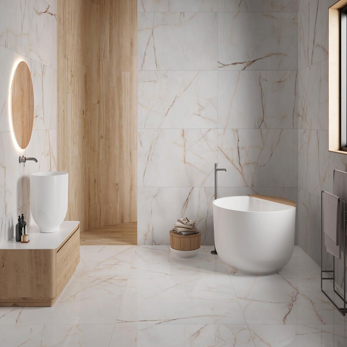 Gelsa Revêtement Salle de Bain Or Poli 60x120