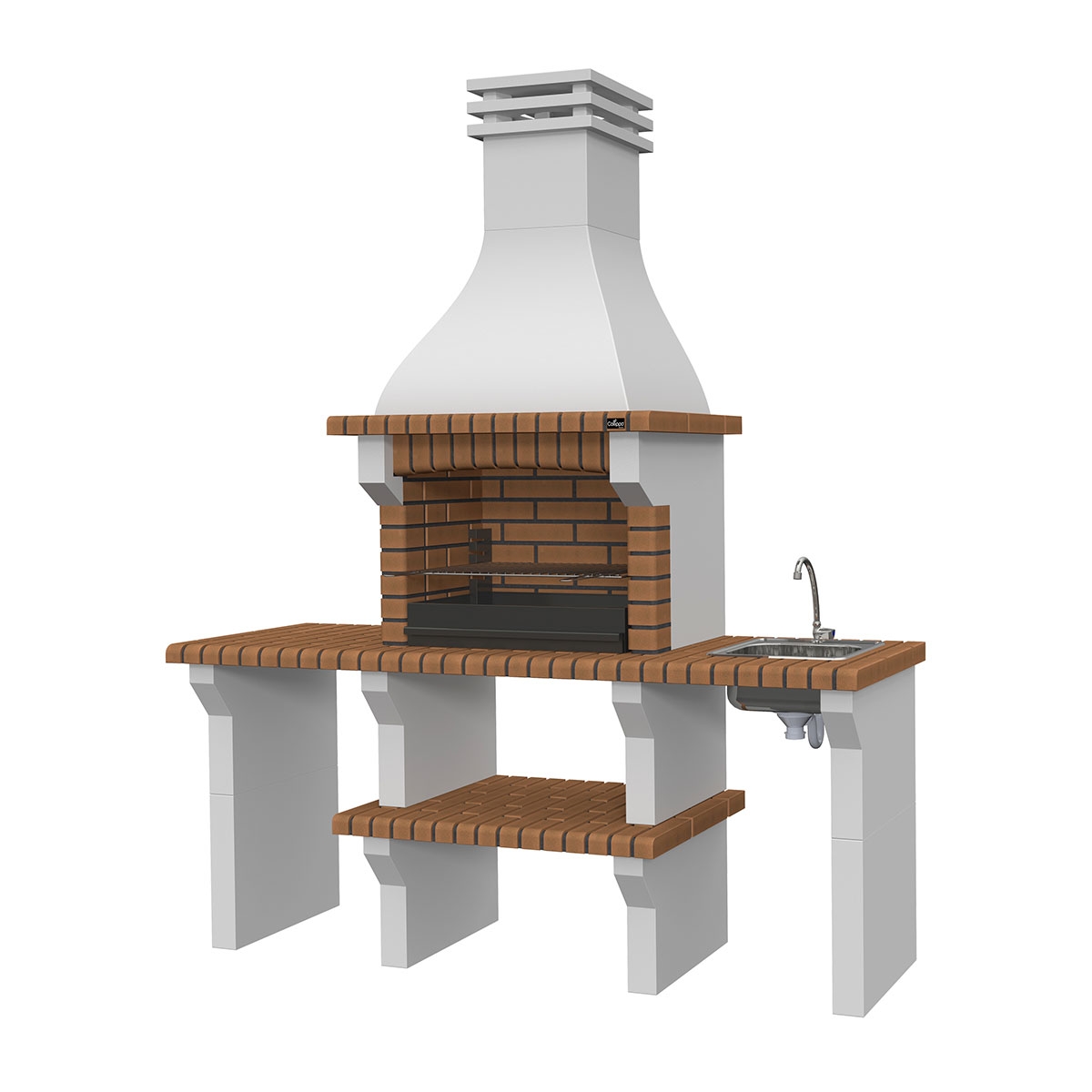 Barbecue with 2 Countertops, Sink and Seia Templar Faucet