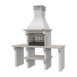 Barbecue with 2 Countertops Seia White