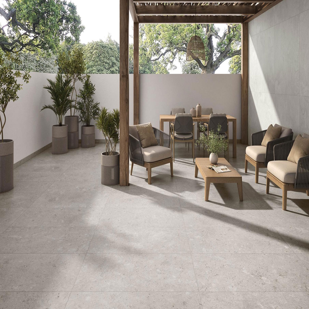Interior with Sospiro Gray Non-slip Pavement Ext 60x120