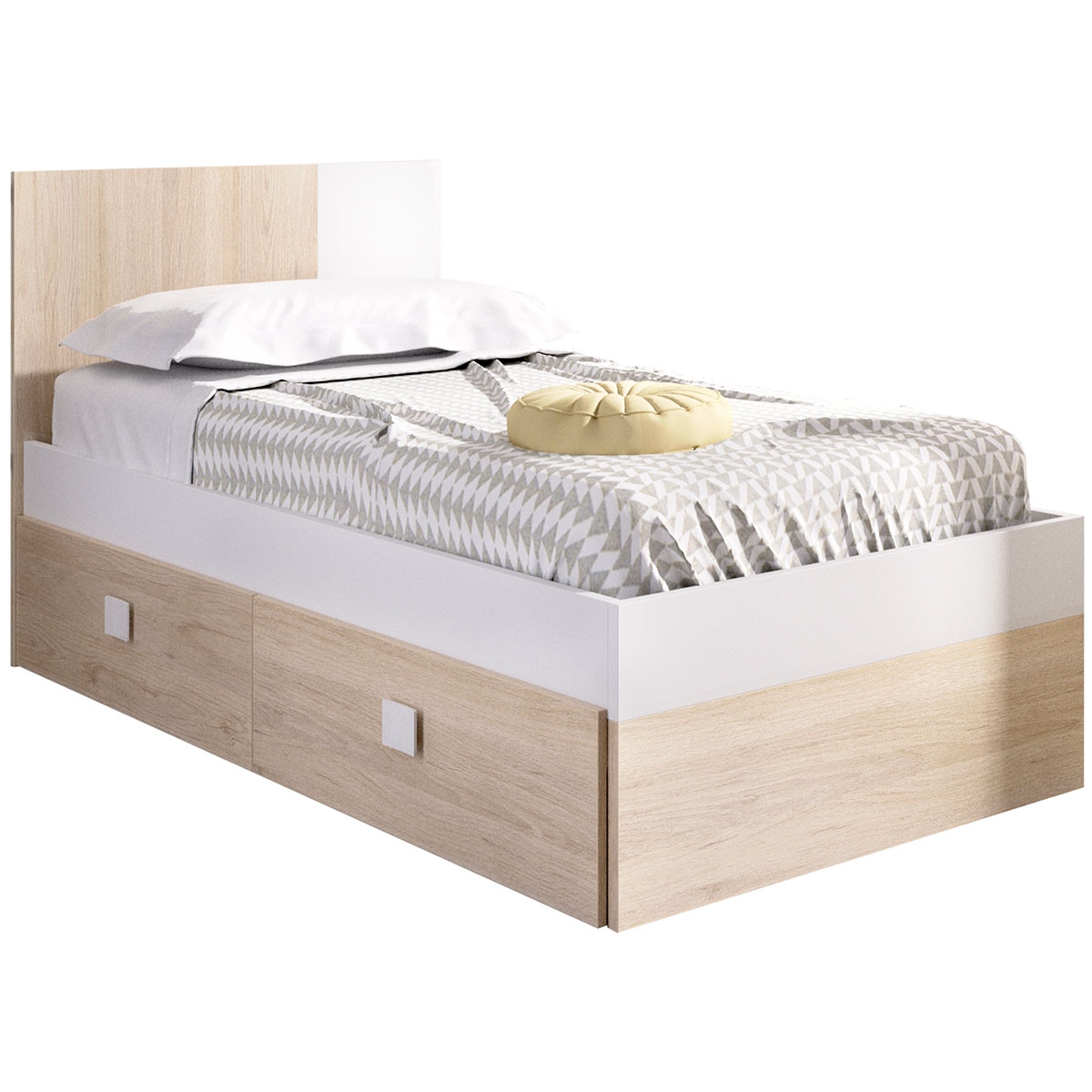 Lit Dina 90x190 + 2 tiroirs
