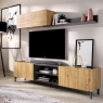 Ambiente mit kompakten TV-Möbeln Tass Nordic/Graphite - 2